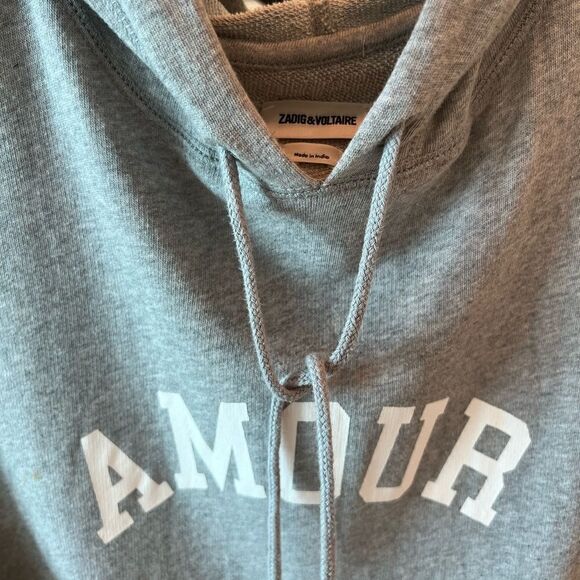 Zadig & Voltaire “AMOUR” Hooded Sweatshirt Dress - Picture 4 of 5